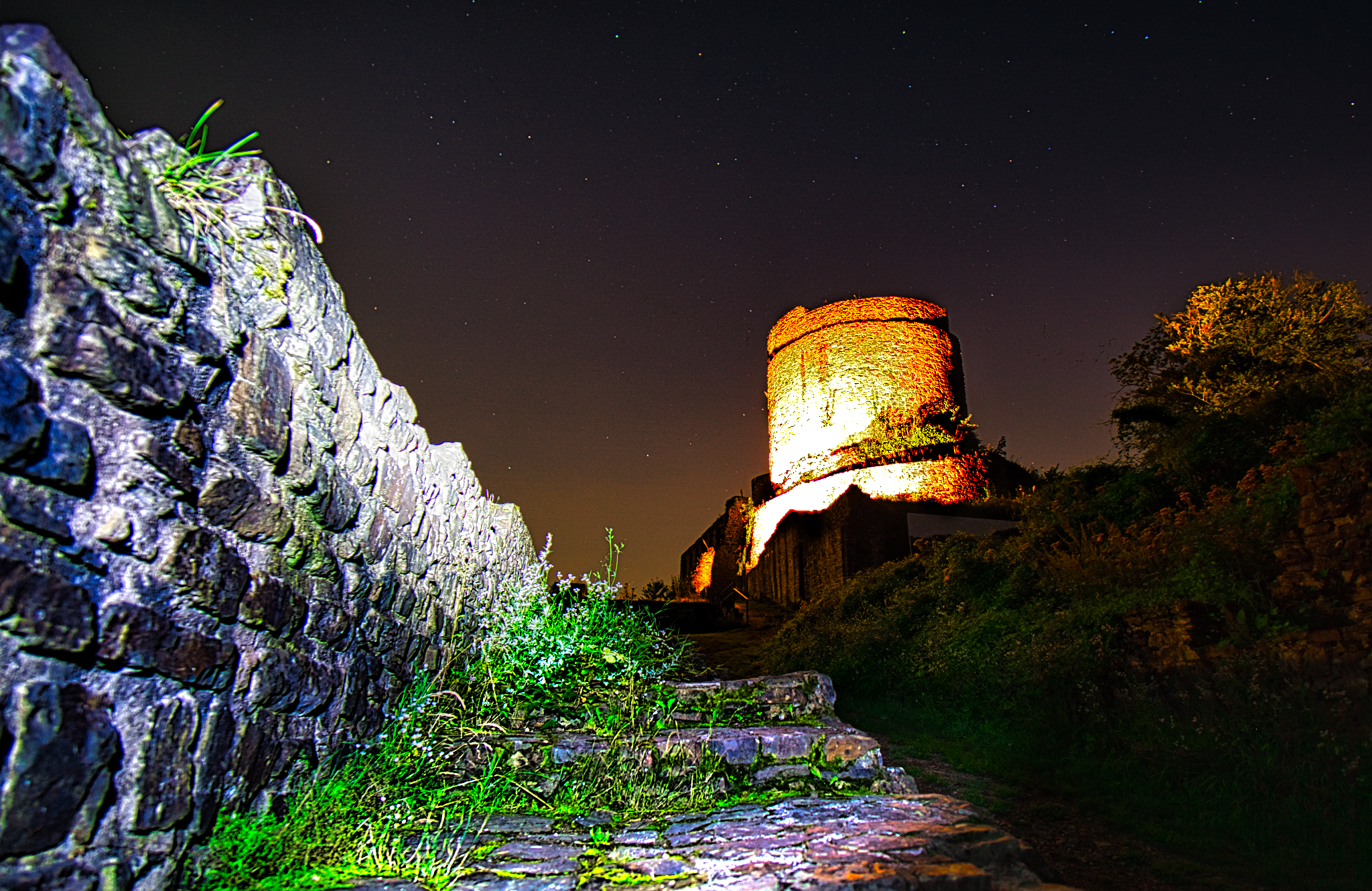Burg Windeck bei Nacht