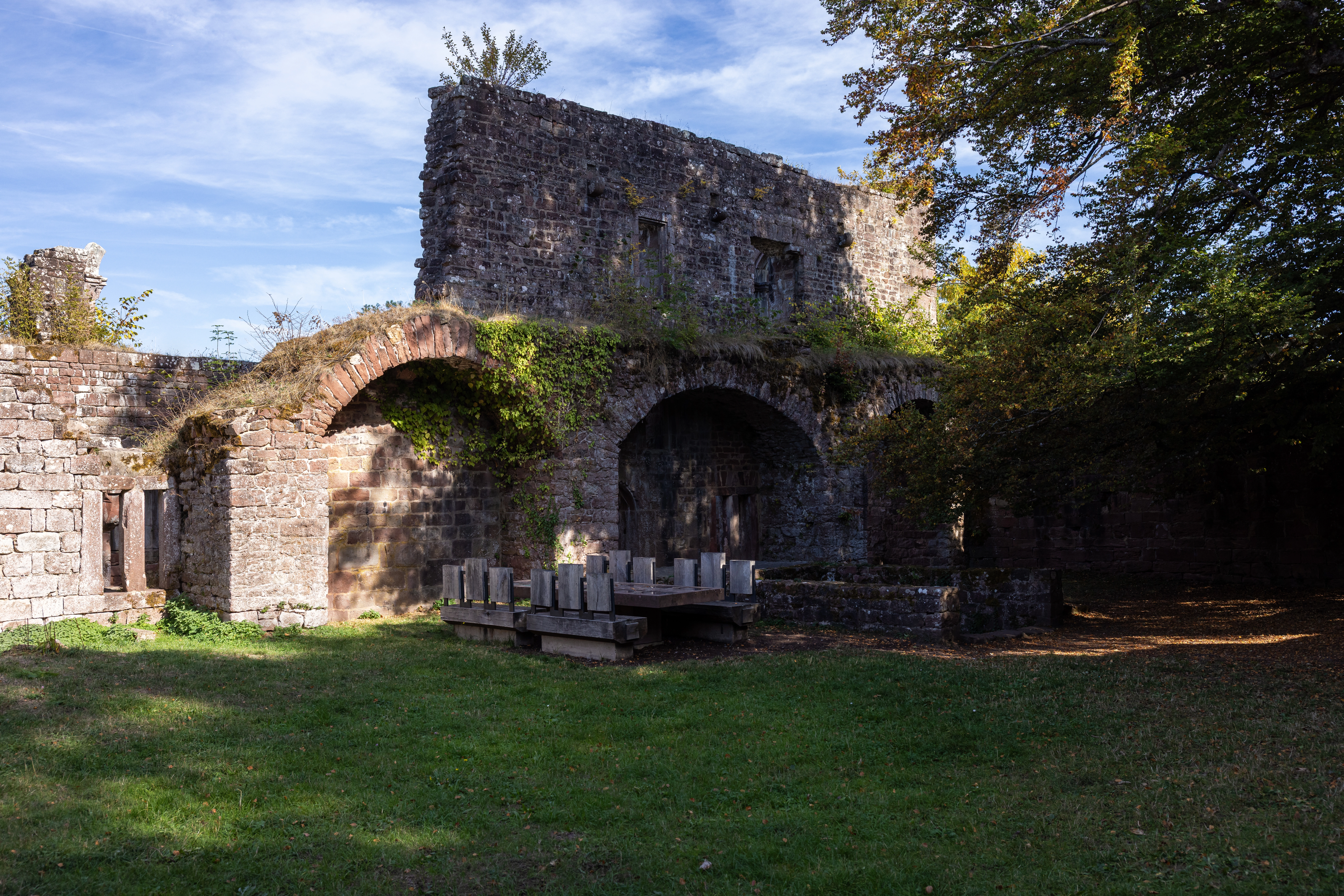 Blick auf den Palas der Ruine Wildenberg